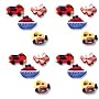 Vehicle Cakes, Cupcakes, Cookies(38419) - Fire Engine, Boats, Airplanes, Bulldozens (Vehicles) Shaped Edible Hard Sugar Decorations (16 pcs)