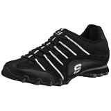 Skechers Womens Maximize Sneaker,Black Suede,7 M