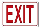 UPC 762529018064 product image for Lynch Signs 10 in. x 7 in. Sign Red on White Plastic Exit | upcitemdb.com