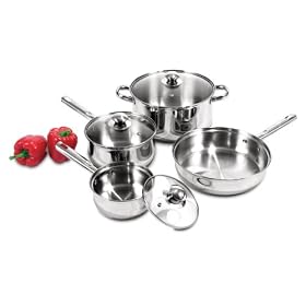 Heuck 37016 7 Piece Stainless Steel Cookware Set