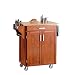 Cart with Wood Top- Antique Oak
