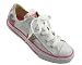 Converse ALL STAR Ox Lace Up Sneakers Shoes Patches in White & Pink Image