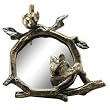Lovebirds on Branch Mirror