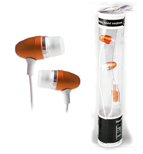3.5 Stereo Earpiece with Mic Apple iPhone / 3G / 3Gs and others Orange 3.5 Stereo Earpiece with Mic - Apple iPhone / 3G / 3Gs and others - Orange
