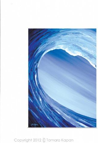 5 x 7 Matted Wave Art Print by Tamara Kapan titled "Crossing the Threshold" - fits an 8 x 10 inch frame