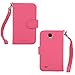 Navor Protective Flip Wallet Case for Samsung Galaxy S4 - Hot Pink (S4O-HP)