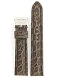 Watchband Genuine Crocodile 20mm Charcoal Grey