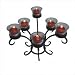 DC America WTC108 Wrought Iron Table Torchiere with Glass Cups