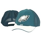 Philadelphia Eagles 2-Tone Snap Back Adjustable Baseball Hat (One Size Fits Most Ages 13+) - Green / White