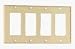 4 Gang 4 Decorative Switch Plate White