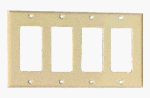4 Gang 4 Decorative Switch Plate White