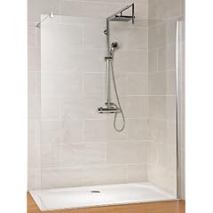 Schulte D64120 41 500 Free 120 MasterClass, H2000 x B1190 mm, 6-mm-ESG Echtglas Klar hell inklusive Fixil, chromoptik