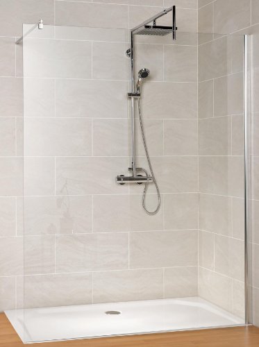Schulte D64120 41 500 Free 120 MasterClass, H2000 x B1190 mm, 6-mm-ESG Echtglas Klar hell inklusive Fixil, chromoptik