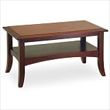 41MZWAvRZuL. SL160  Walnut Finish Coffee Table W/ Shelf