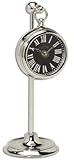 IMAGE OF Black Silver Nickel Pocket Watch Desk Table Clock