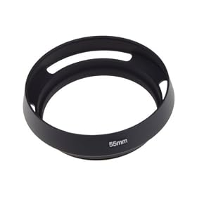 55mm Tilted Vented 55mm Lens Hood Shade for Lecia and other 55mm Filter Lens