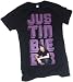 Justin Bieber Crop Sleeve Fitted Juniors T-Shirt