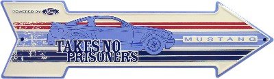 Ford Mustang Metal Arrow Sign (20x6)