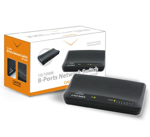 Canyon CNP-D08P 8-Port Ethernet / Fast Ethernet-Netzwerk-Switch (10/100 Mb/s) schwarz Preisvergleich