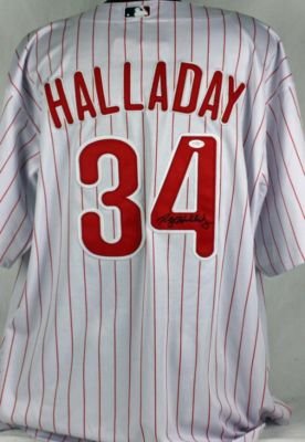 PHILLIES ROY HALLADAY AUTHENTIC SIGNED HOME JERSEY JSA