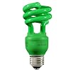 13 Watt - 60 W Equal - Green Party Light - EarthBulb by EarthTronics CF13GR1B