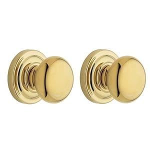 Baldwin 5405.030.PRIV Classic Knob Privacy Set, Polished Brass by 