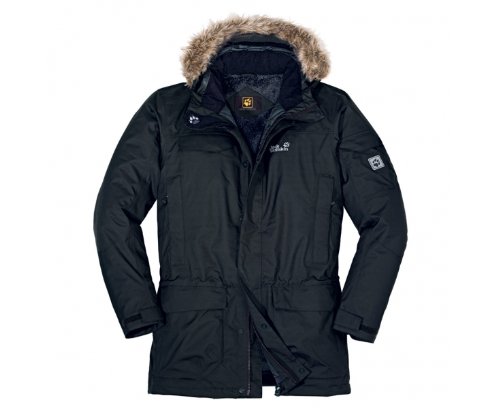 JACK WOLFSKIN Fairbanks Parka Men's Jacket, Black, 