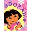 Kids/Childrens Dora the Explorer aDORAble Pink Printed Fleece Blanket