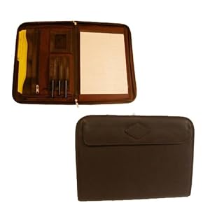 Mahogany Writing Zippered Portfolio Padfolio by Stebco 234117MAH