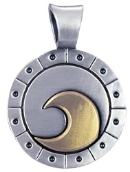 BICO AUSTRALIA JEWELRY (T8) WAVE RIDER - CHANGE & THE PASSAGE OF TIME - Comes with a Generic 18 inch (to 20in) Adjustable 4mm Black Rubber Necklace.