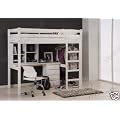 WHITE WASH PINE RIMINI STUDENT HIGHBED, CABIN BED FRAME ONLY FROM CENTURION PINE