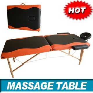 Best US Seller NEW 2 Foldable 2 Portable Massage Table Bed Orange