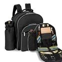 Capri Picnic Backpack w/ Wine Duffle 2-Set Black - Picnic Time #433-30-175