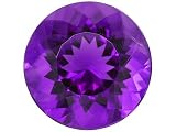AVG 5.25CT 12MM ROUND UNHEATED AMETHYST FROM URUGUAY