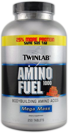 Twinlab Amino Fuel 1000 Body Building Amino Acids, Lean Muscle, 250 Tablets