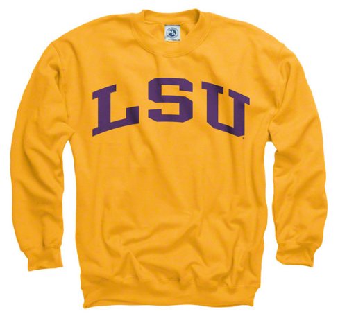 LSU Tigers Gold Arch Crewneck Sweatshirt