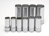 SK 1870 3/8-Inch Deep Metric Universal Spline Socket Set, 10-Piece