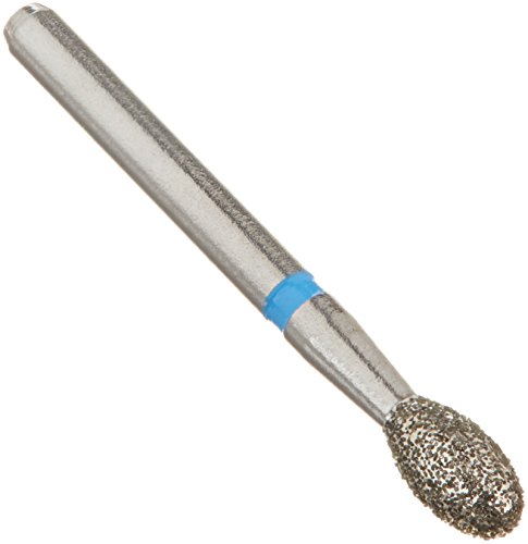ValuDiamond V-379/023M Economic Line of Diamond Burs, Single Use/Multi-Use, Egg/Football (368/016, 368/020, 368/023, 379/018, 379/023), Medium (Pack of 10)