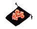 7 Die Polyhedral Dice Set - Translucent Orange with Velvet Pouch By Wiz Dice