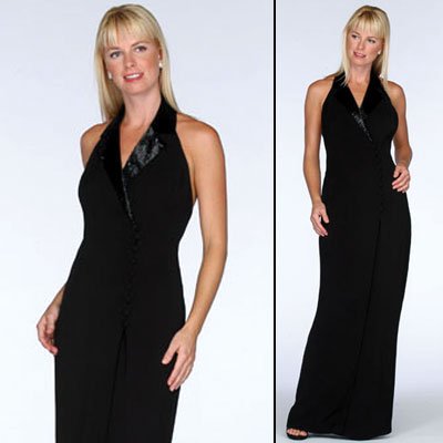 Formal Evening Gown. Tuxedo Dress for Prom, Party, Wedding by Sean Collection (10052)