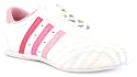 Womens/Ladies White Adidas Prajna Leather Fashion Trainers - White/Pink/Pink - UK 4-8