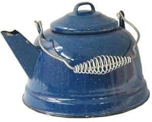 Camping Blue Enamel Tea Kettle 2 4/5qt