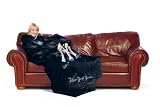MLB New York Yankees Adult Comfy Throw, Officially Licensed Blanket with Sleeves by Northwest "Smoke" Design