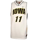 Nike Iowa Hawkeyes #11 White Replica Basketball Jersey
