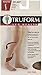 Truform 30-40 mmHg Compression Stockings for Men and Women, Thigh High Length, Dot-Top, Open Toe, Beige, Large
