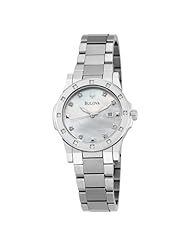 Bulova Womens 96R124 20 Diamond Mother of Pearl Dial Bracelet Watch
