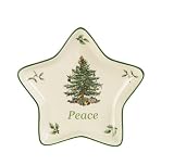Spode Christmas Tree Charming Sentiment Tray, Peace Star