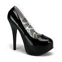 5 3/4 Inch Hee Concealed Platform Patent Pumps Sexy High Heel Shoes Black Pink Red White