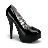 5 3/4 Inch Hee Concealed Platform Patent Pumps Sexy High Heel Shoes Black Pink Red White