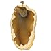 Agate Pendant 10 Yellow Banded High Polished Slab Crystal Rock Plate Slice Gunmetal Wire Big 4.5
